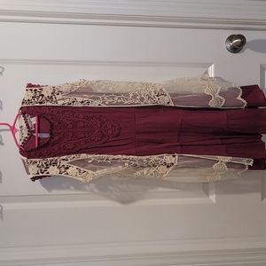 Girls dress with removable lace vest size 12